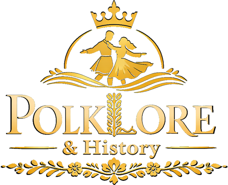 Polklore logo gold shaddow
